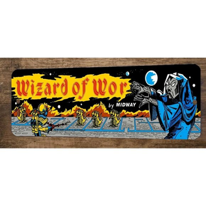 Wizard of Wor Arcade 4x12‎ Metal Wall Video Game Marquee Banner Sign